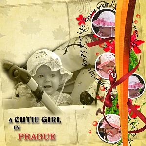 A cutie girl is Prague