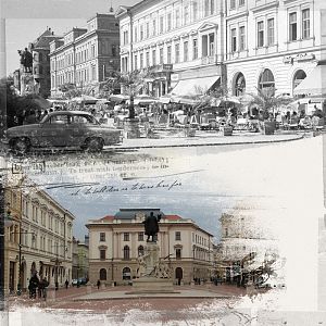 Klauzál tér 1960-ban és 2014-ben.