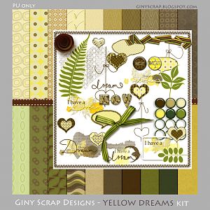 Giny Yellow Dream freebie blogtrain kit