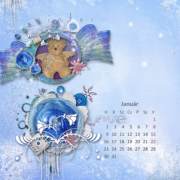 2012. januári Angyal naptár