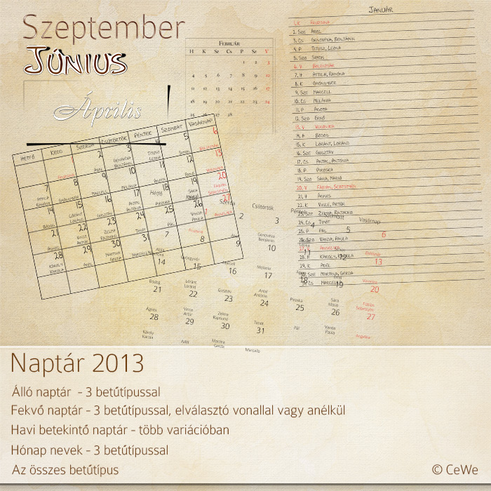 CeWe naptár 2013.