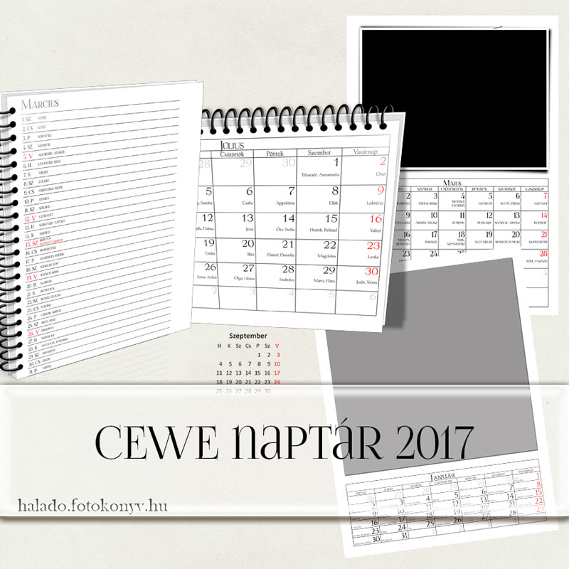 CEWE naptár 2017.