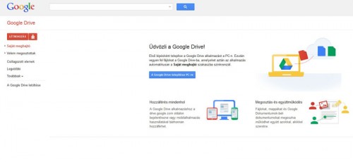 Google Drive telepítés