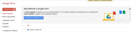 Google Drive saját meghajtó