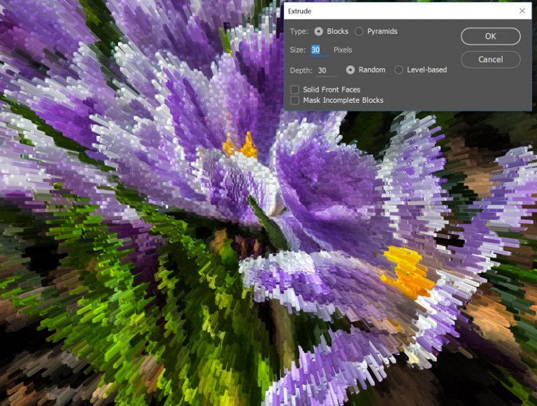 Photoshop – Extrude | Haladó CEWE FOTÓKÖNYV