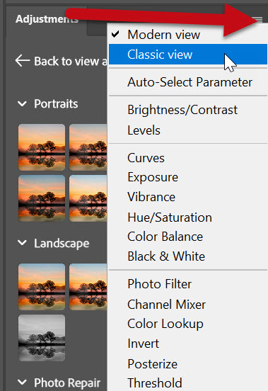 Photoshop – Adjustments Presets