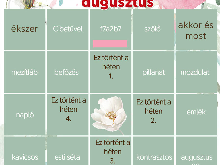 CEWE-Bingó – 2025. – augusztus