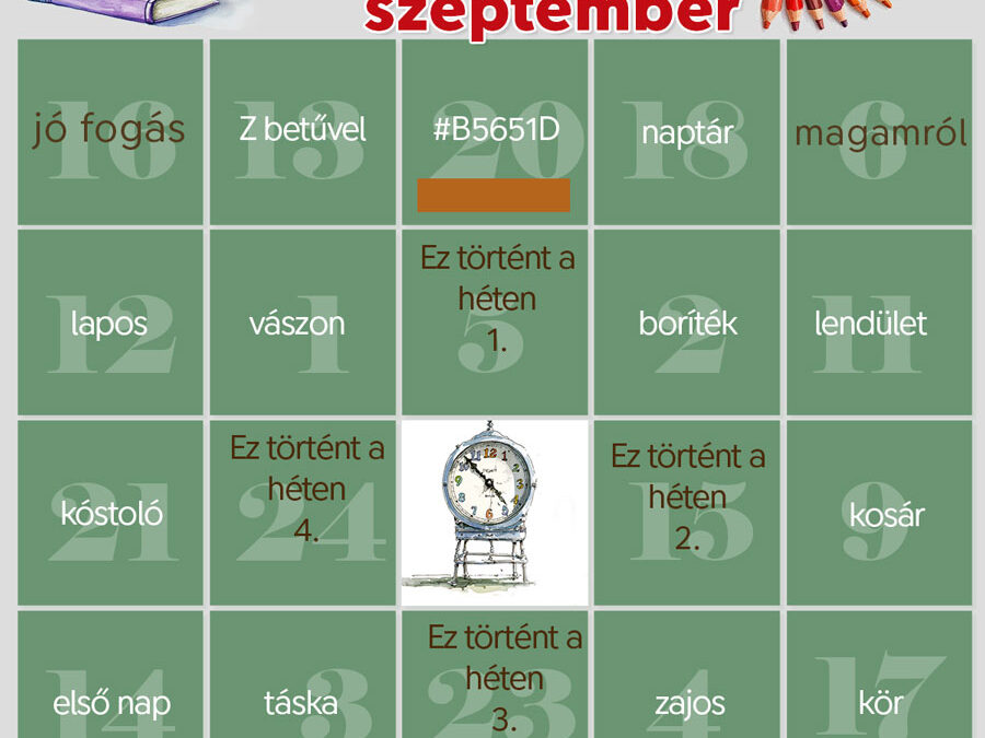 CEWE-Bingó – 2025. – szeptember