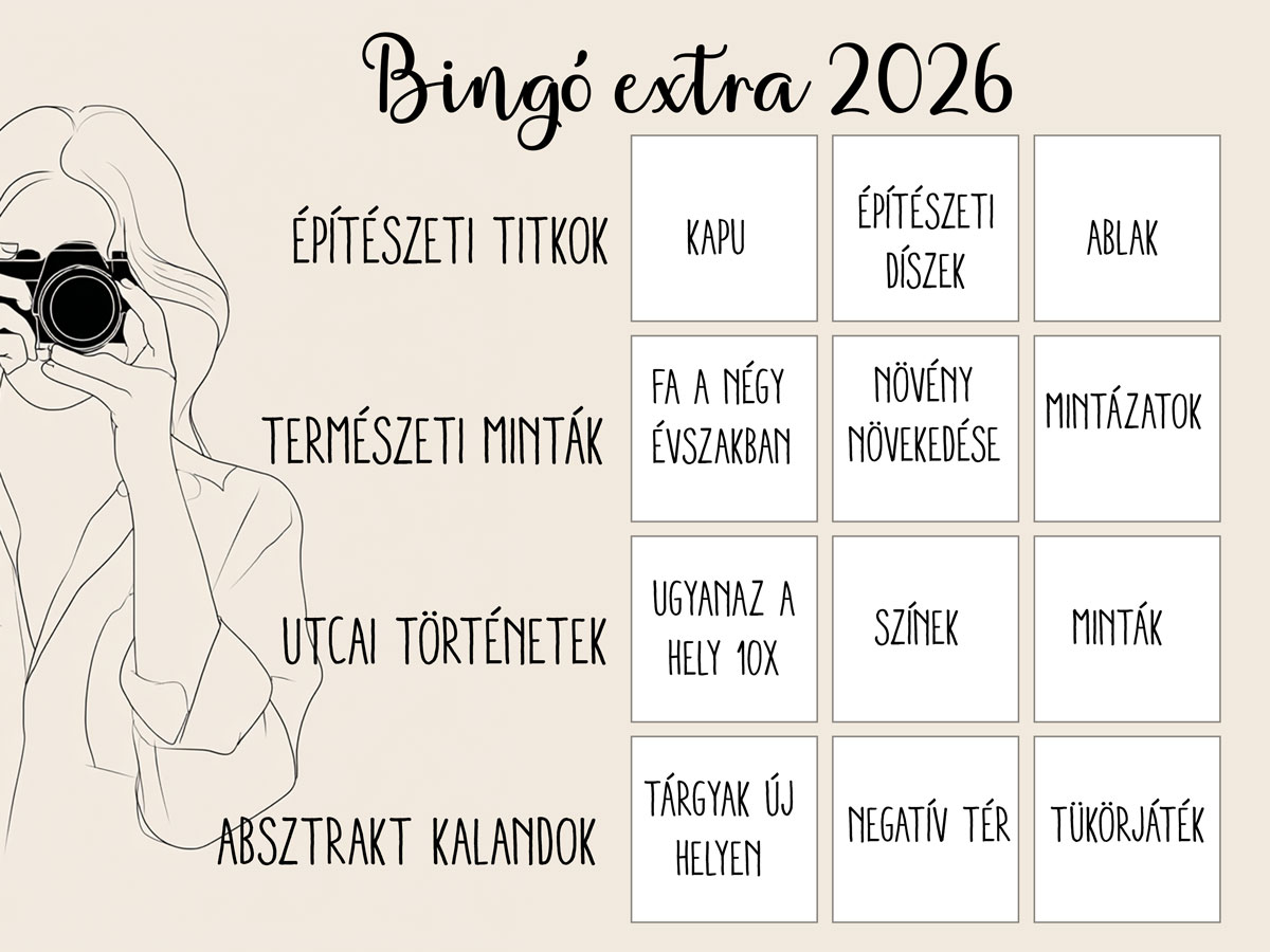 Bingó extra 2026 – 12 kreatív kihívás az egész évre