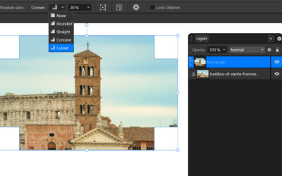 Fotók sarkainak alakítása az Affinity 3-ban