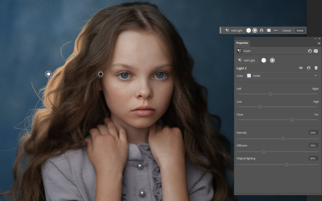 Photoshop Relight: Fotók utólagos fényelése mesterséges intelligenciával